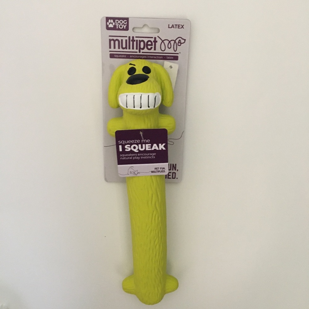 12” Dog Toy Latex Squeaker Original Loofa Dog Ruff 12 NEW by Multipet